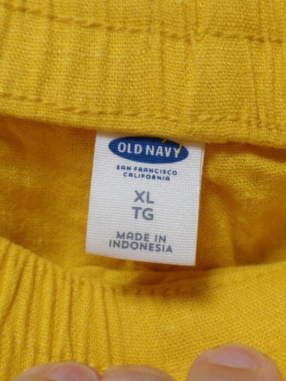 *NWT* Old Navy XL 16 18 SQUASH GOLD YELLOW Linen Elastic Drawstring Waist Shorts - Picture 3 of 6